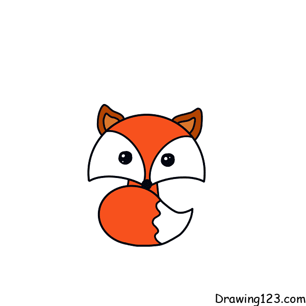 fox drawing easy