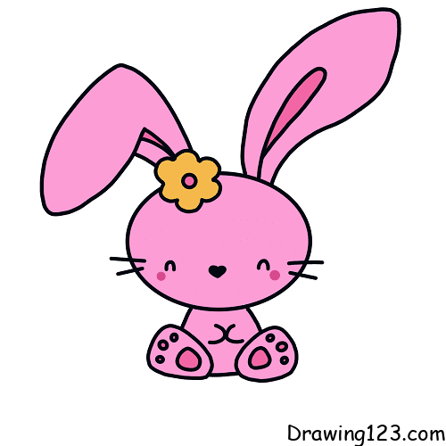 how to draw a bunny step by step easy for kids