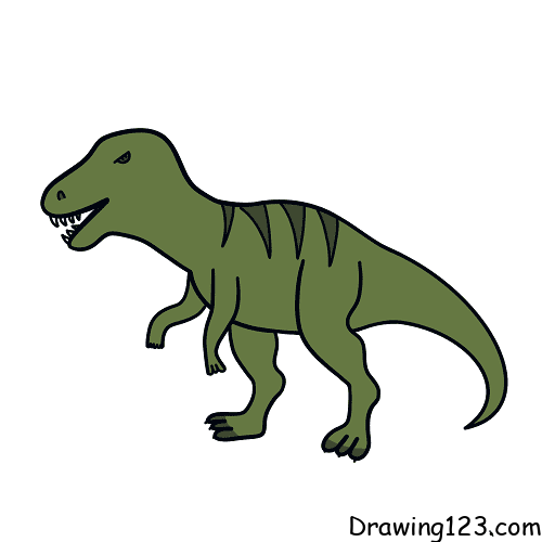 how to draw a dinosaur step by step for beginners