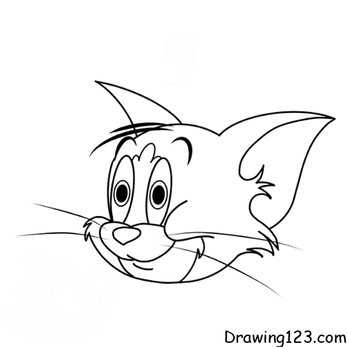 tom from tom and jerry drawing