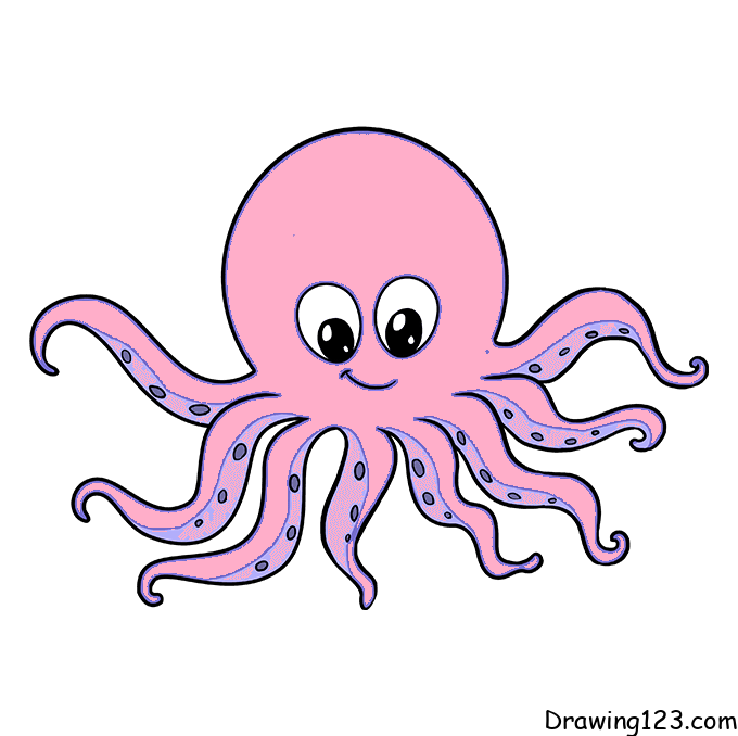 cute octopus drawing