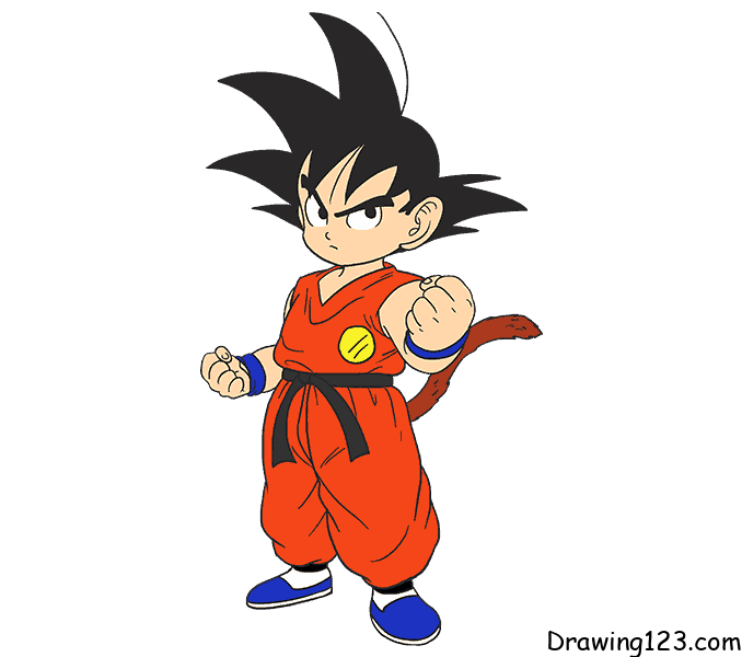 dragon ball z characters drawings in color