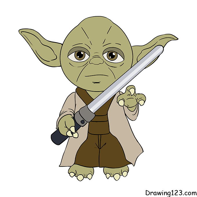 How to Draw Baby Yoda - Easy Drawing Tutorial for Kids