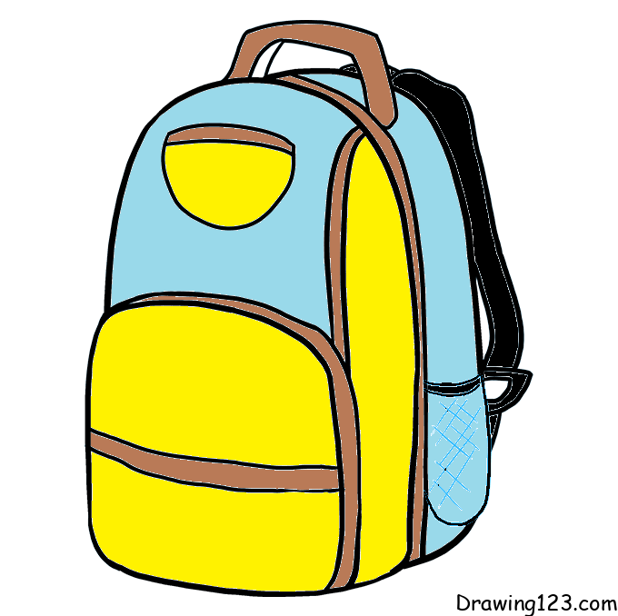 Draw a backpack for kids 