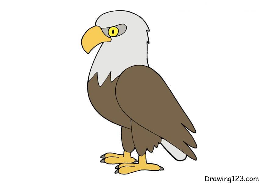 eagle drawing step by step easy