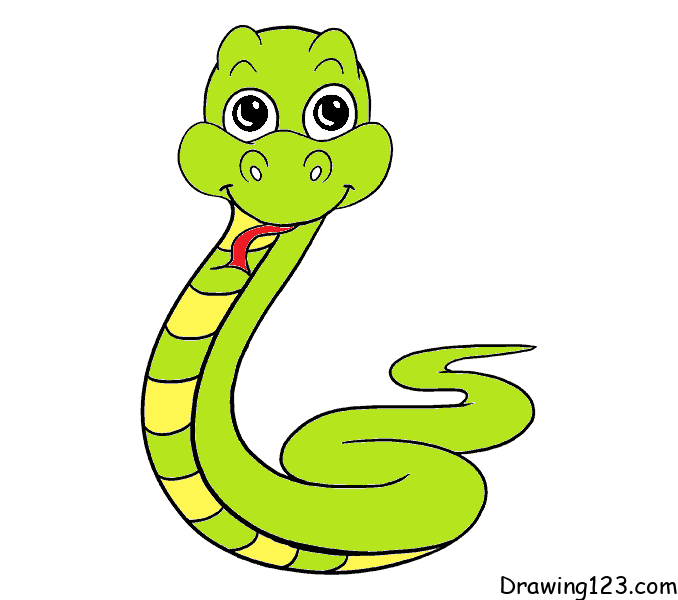 How to Draw a Snake Step by Step  Snake drawing, Step by step drawing,  Easy drawings