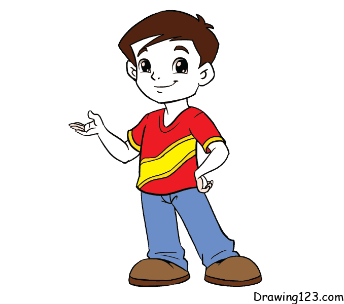 simple drawing of a boy