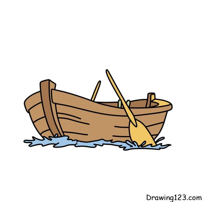 simple boat drawing