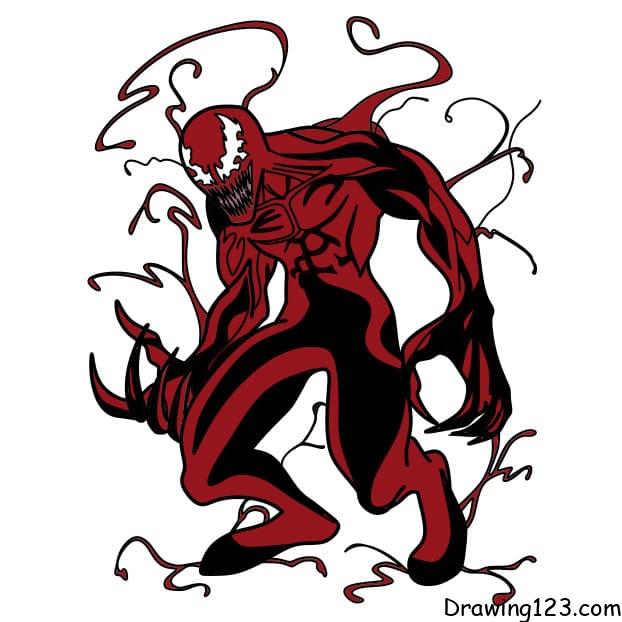 carnage drawing spiderman