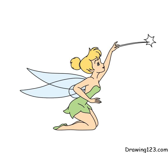 easy tinkerbell drawing