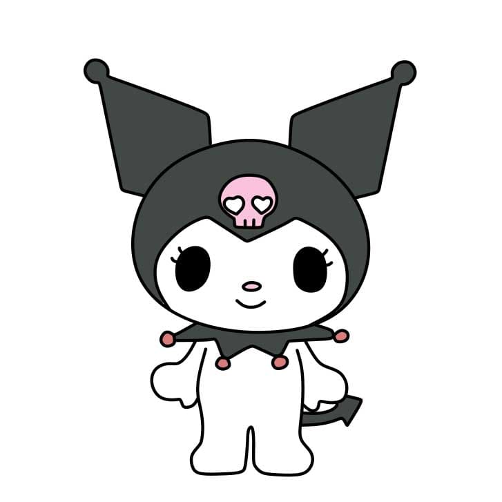 How to Draw Kuromi from My Melody and Hello Kitty Easy Step by