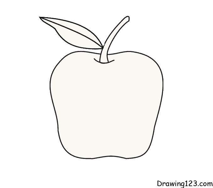 apple drawing for kids