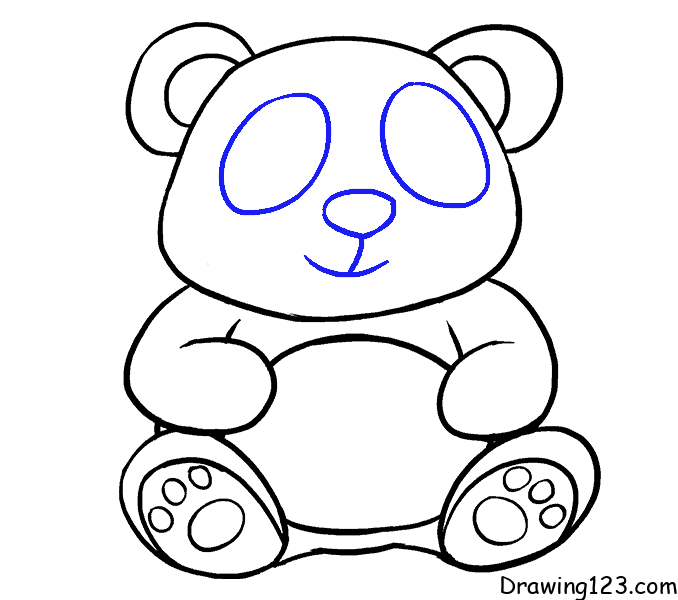 How To Draw A Cute Panda - Drawing, HD Png Download - kindpng