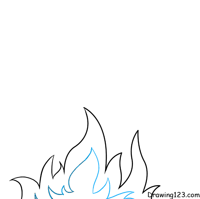how to draw a simple fire