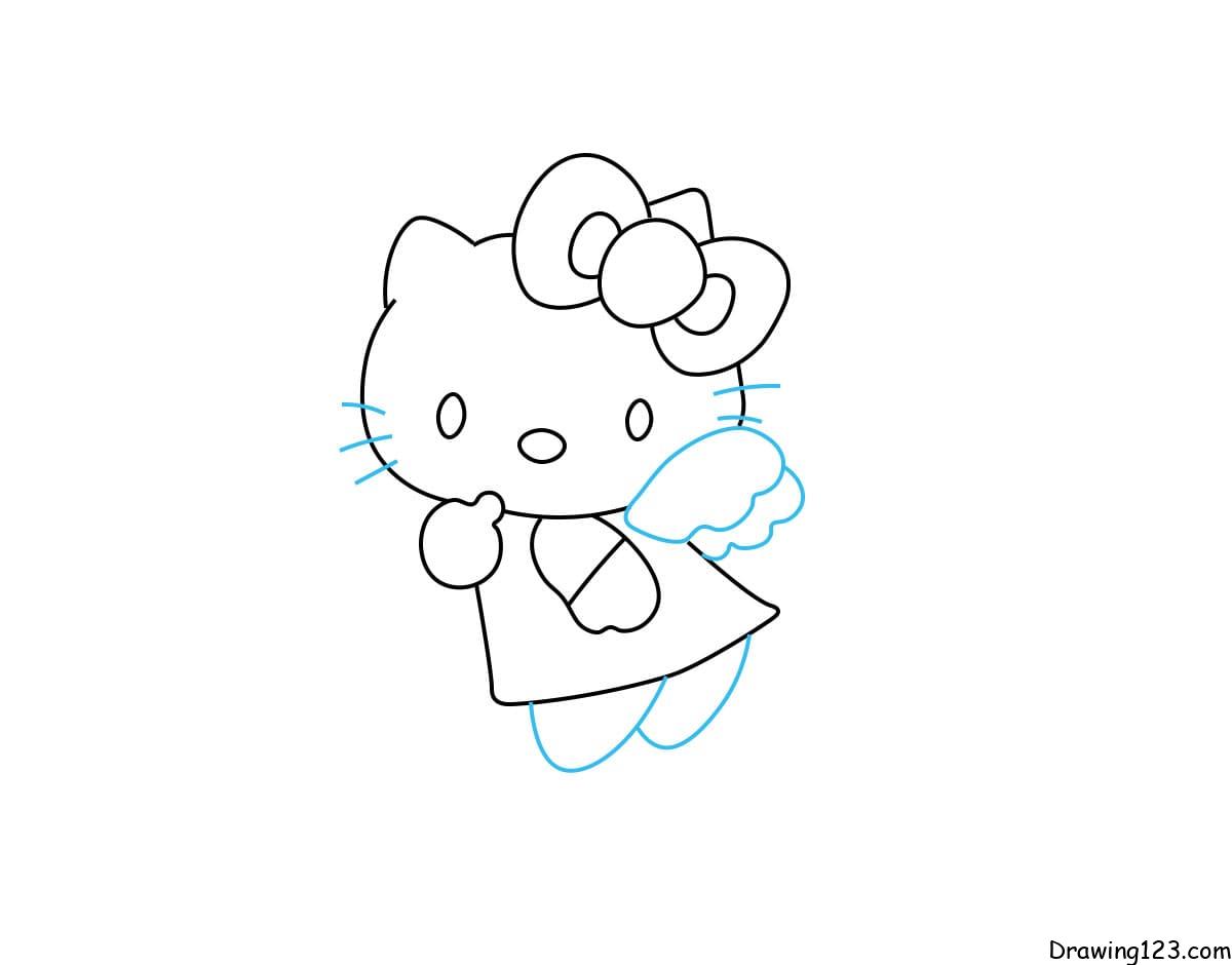 Hello Kitty drawing and coloring | Hello Kitty drawing and coloring for  kids #hellokitty #drawing #coloring #painting #kidsart | By Kids School Art  | Let's coloring. Red. Bam. Wife takes the child
