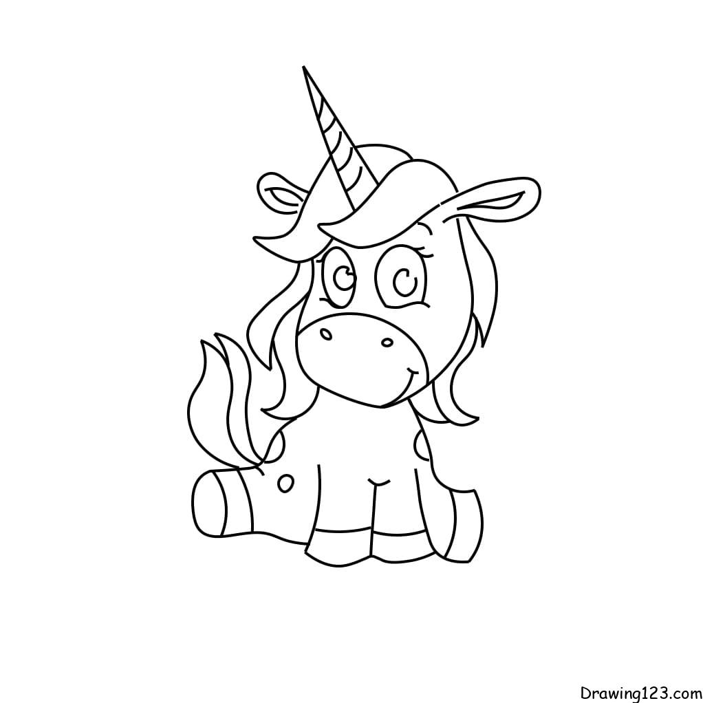 Drawing cute unicorn icon hi-res stock photography and images - Alamy