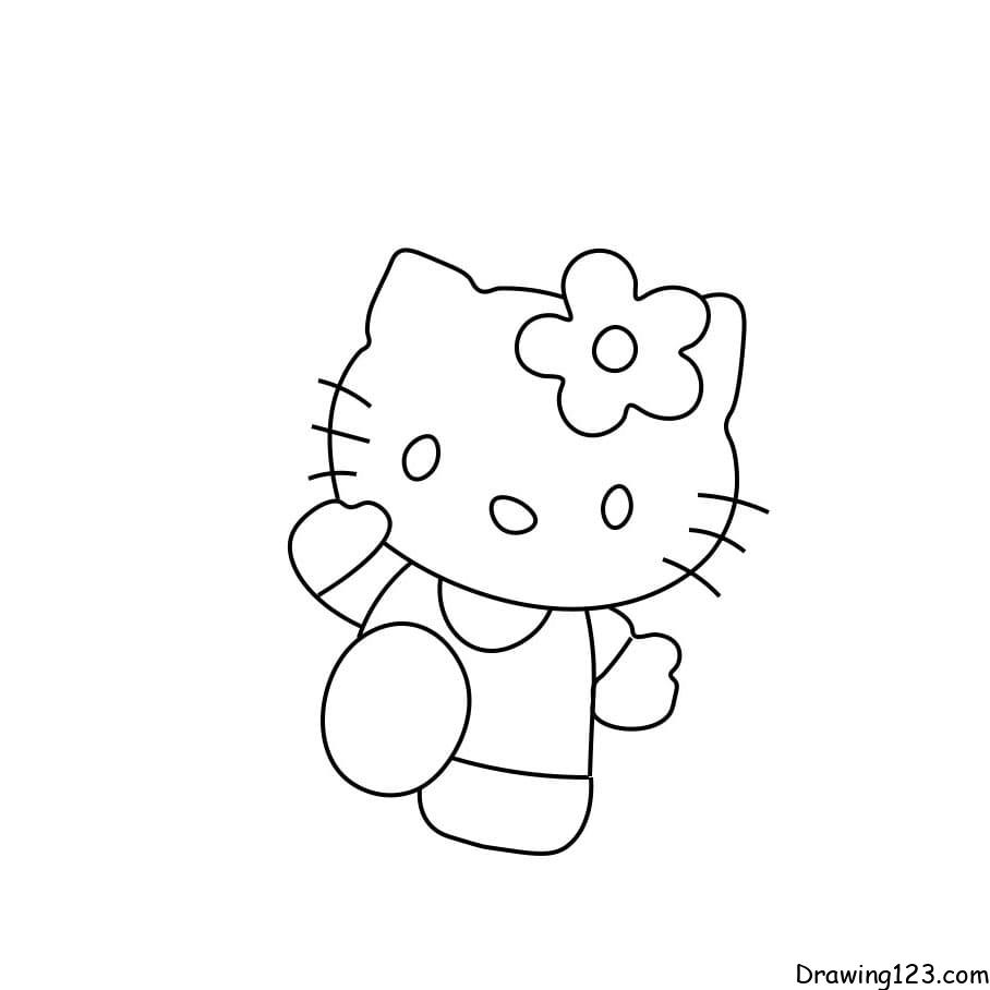 How to draw Hello Kitty  Step by step Drawing tutorials