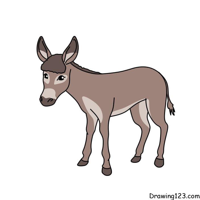 How to Draw a Donkey - Really Easy Drawing Tutorial | Easy drawings, Guided  drawing, Drawing tutorial easy