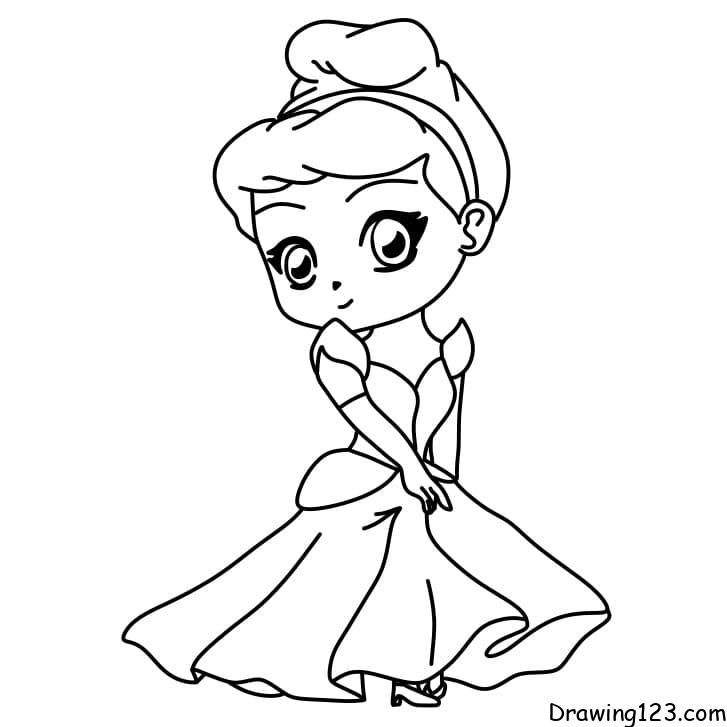How to draw a Disney princess cinderella DRESS drawing | easy drawing for  girls | drawing for girls | #GirlDrawing #DisneyPrincess #DressDrawing | By  DrawingneeluFacebook