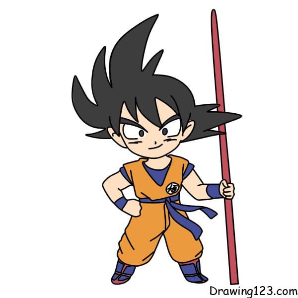 How To Draw Goku Easy, Step by Step, Drawing Guide, by Dawn - DragoArt