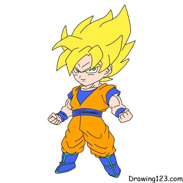 How To Draw Goku Super Saiyan  Dragon Ball Z Drawing Tutorial