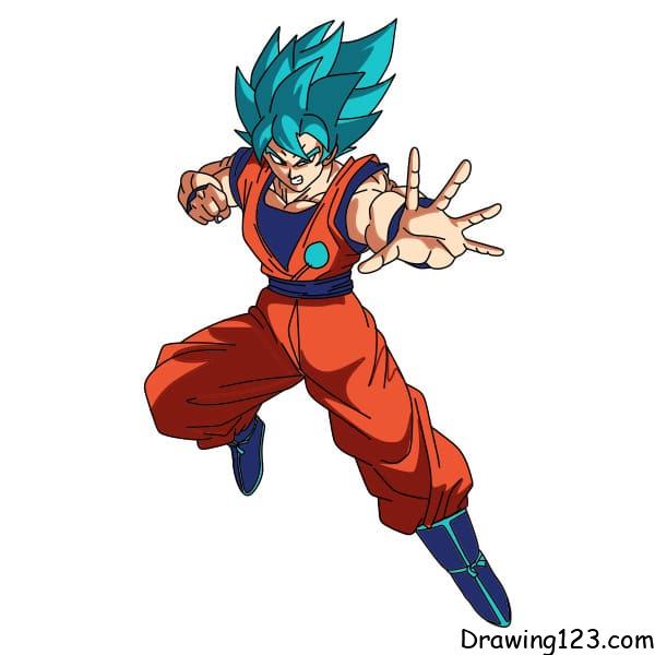 How to Draw Super Saiyan Goku from Dragon Ball - MANGA-JAM.com
