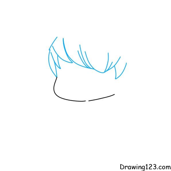 how to draw cute boy hair