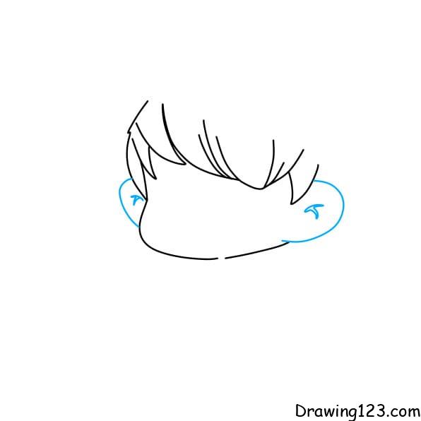how to draw little boy hair