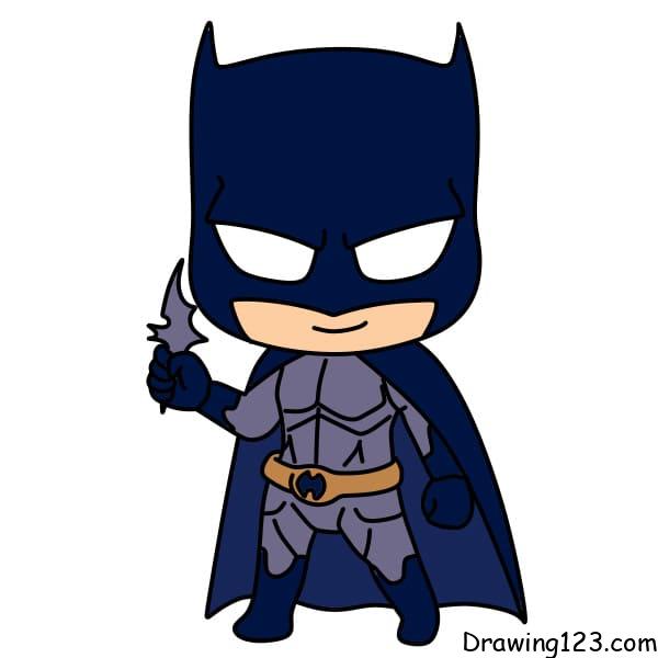 batman color drawing