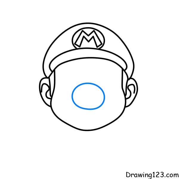 how to draw mario face