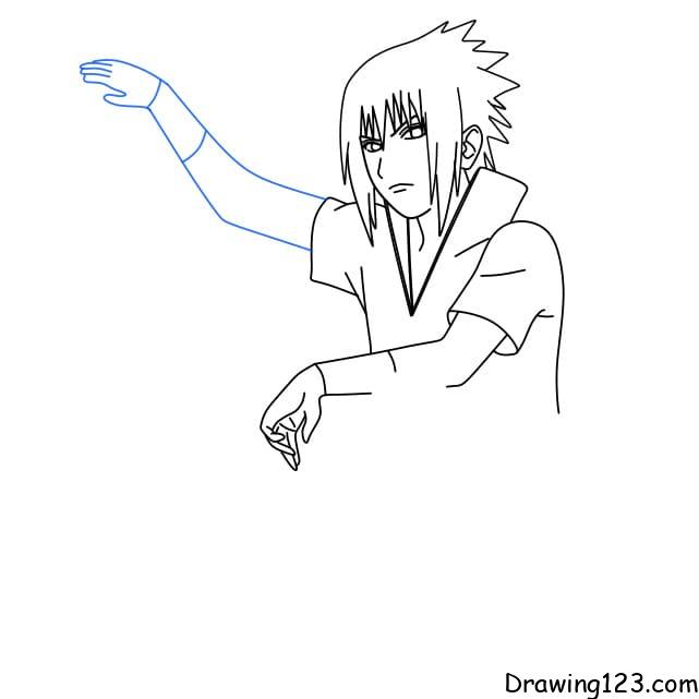 8 Easy Step to Draw Sasuke Uchiha For Beginners  Naruto drawings easy, Drawing  tutorial, Easy drawings