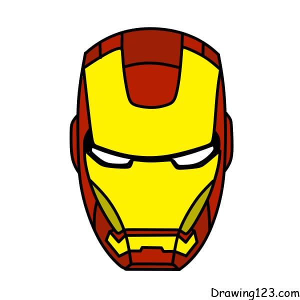 ironman face Drawing by pechane sumie | Saatchi Art