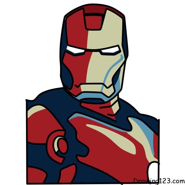 How to Draw Iron Man Easy | Iron man drawing, Iron man, Iron man mask
