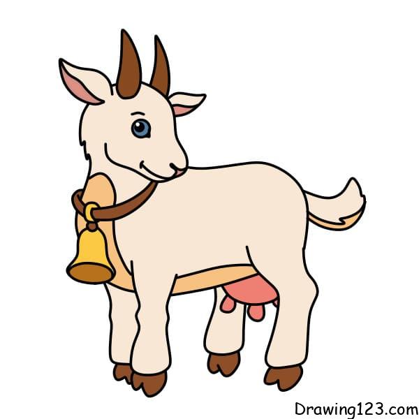 Dot to goat coloring page for kids Royalty Free Vector Image