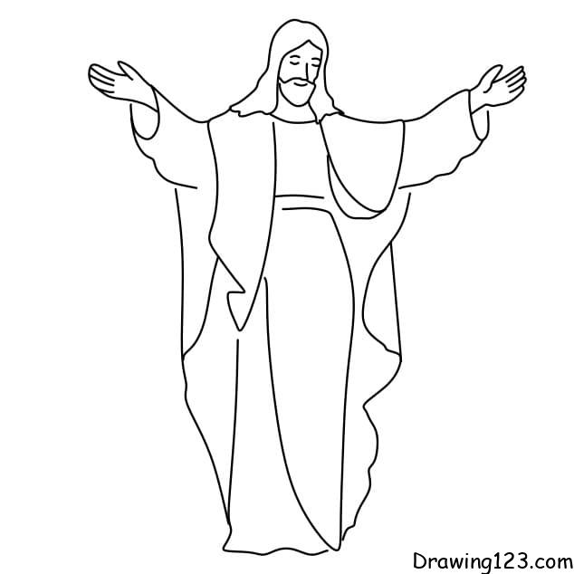 Continuous Line Drawing Jesus Christ Concept Vector Illustration Stock  Vector by ©DODOMO 367846186