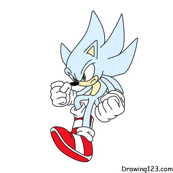 Super Sonic Drawing(Colored) by SonicTheWerehog321 on DeviantArt