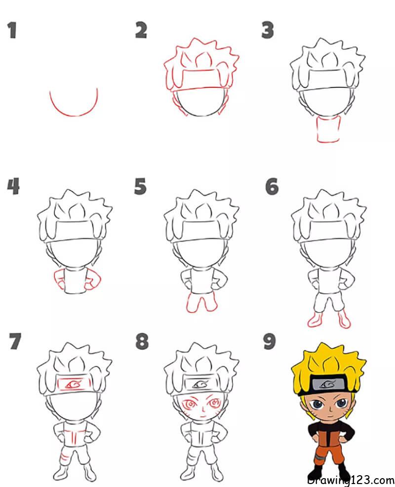 How To Draw Naruto Shippuden, Step by Step, Drawing Guide, by Dawn