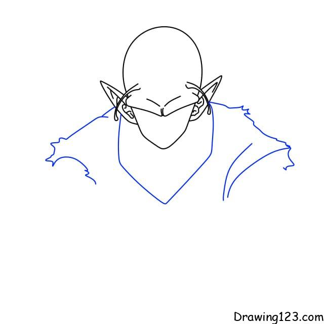 Piccolo Drawing Tutorial - How to draw Piccolo step by step