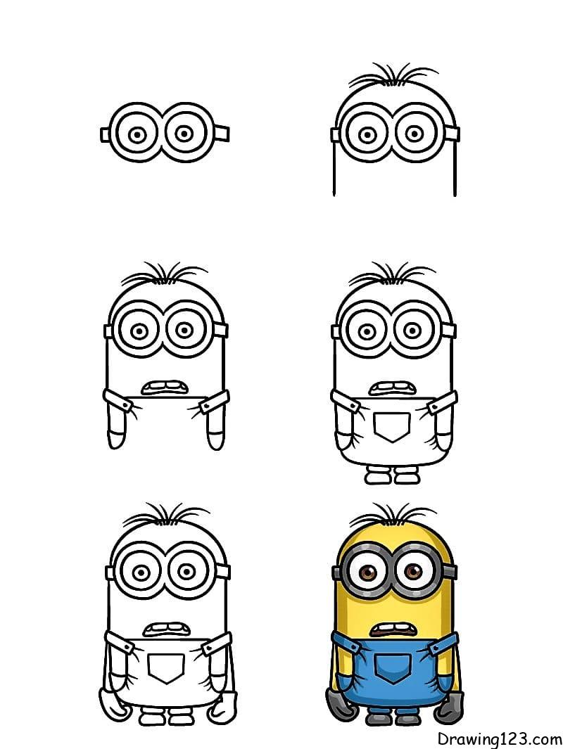 How to Draw Minion Step by Step Easy - YouTube