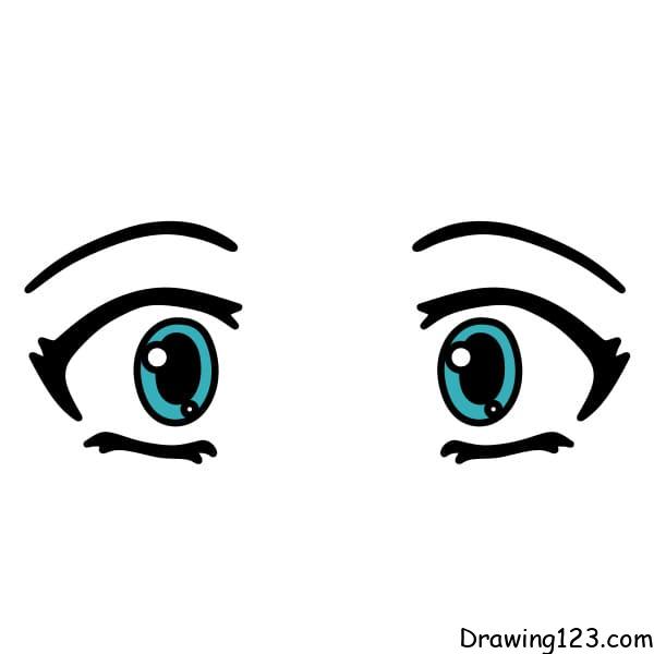 How to Draw Eye Expressions Step by Step  EasyLineDrawing