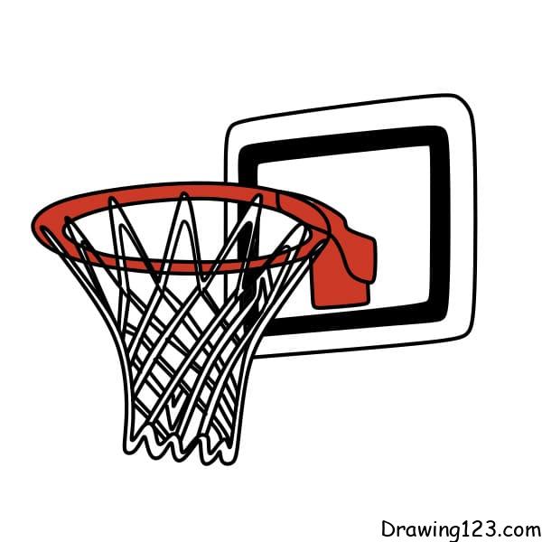 basketball hoop drawings