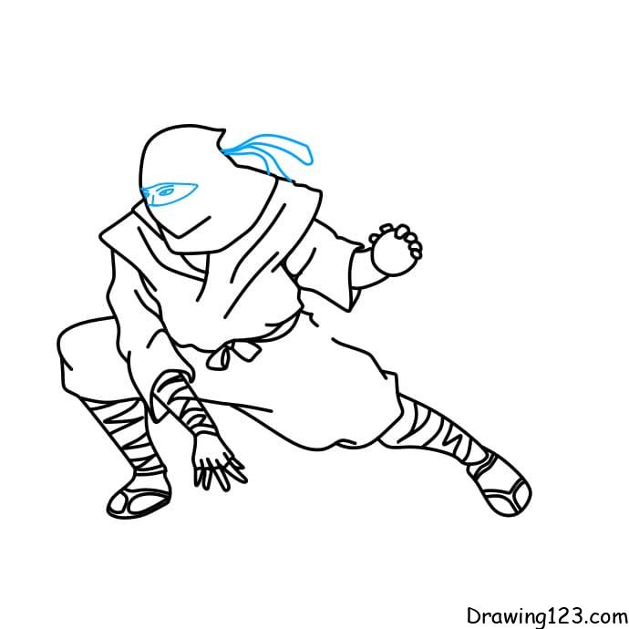 how to draw a ninja step by step for kids