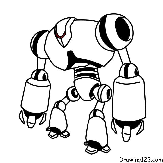 easy robots drawings