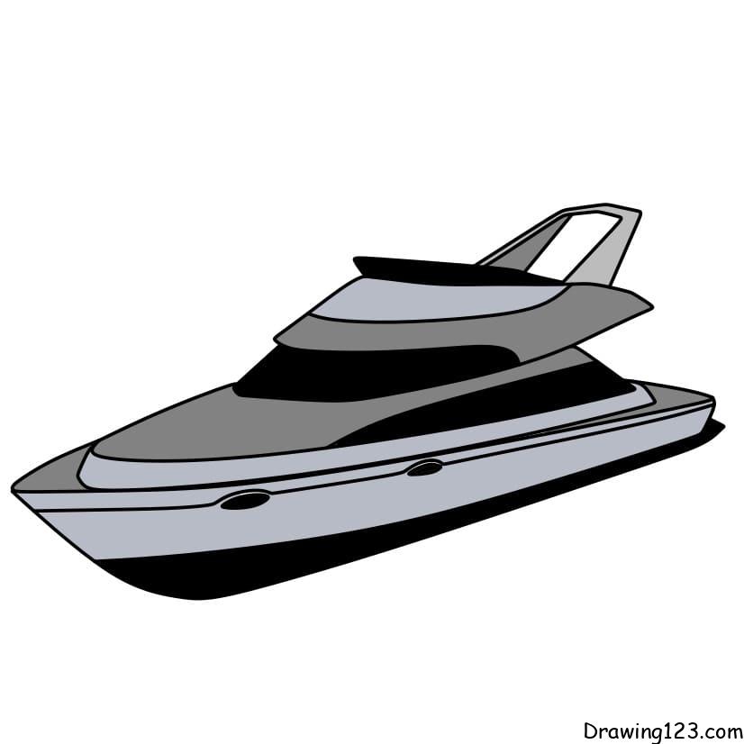 Premium Vector | Sketch yacht, pleasure boat floating on the sea waves  vector illustration, black and white hand-drawn vector drawing isolated on  white background for your design