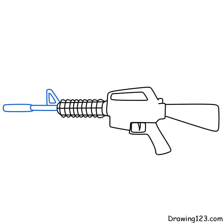 How To Draw Machine Guns Step By Step