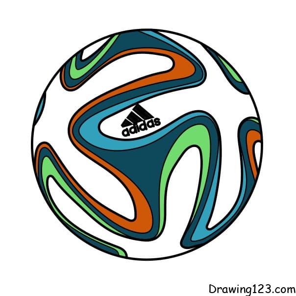 How to draw a Soccer Ball step 7