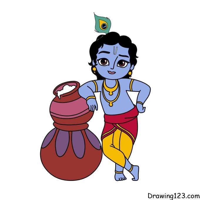 80+ Krishna Sketch Stock Photos, Pictures & Royalty-Free Images - iStock
